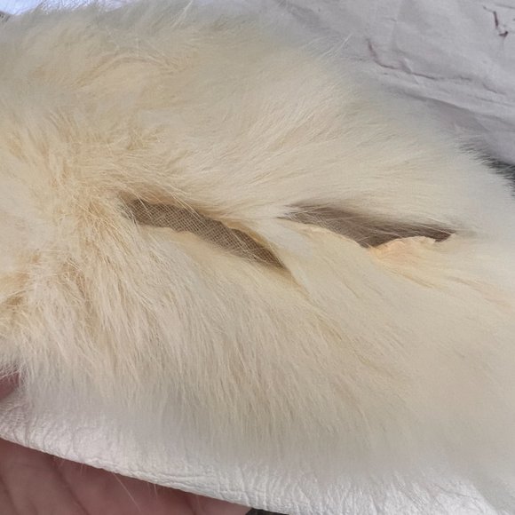 Vintage 60's Rabbit Beret with Faux Leather - Small - Picture 5 of 10